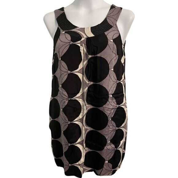 Monsoon Sleeveless Shift Dress. Circle pattern. Size 10 - Picture 1 of 8